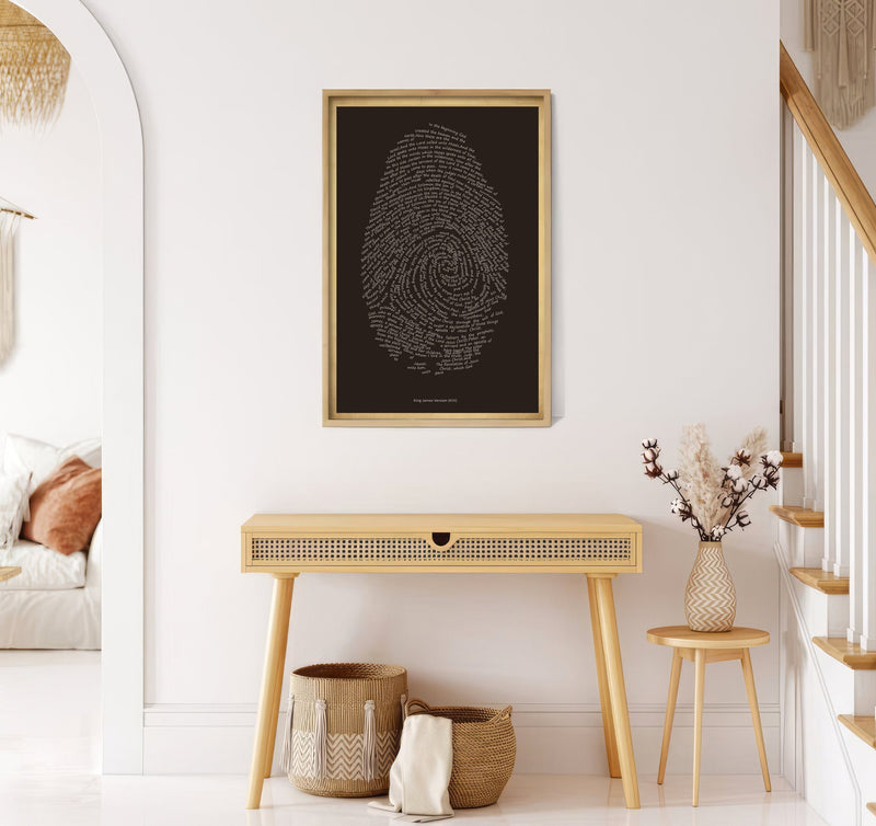 Fingerprint of Faith Black with White Digital Product