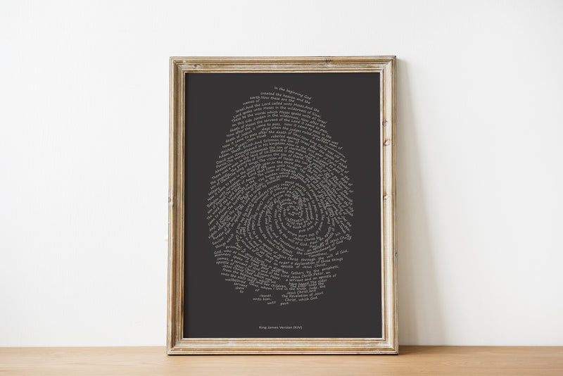 Fingerprint of Faith Black with White Digital Product