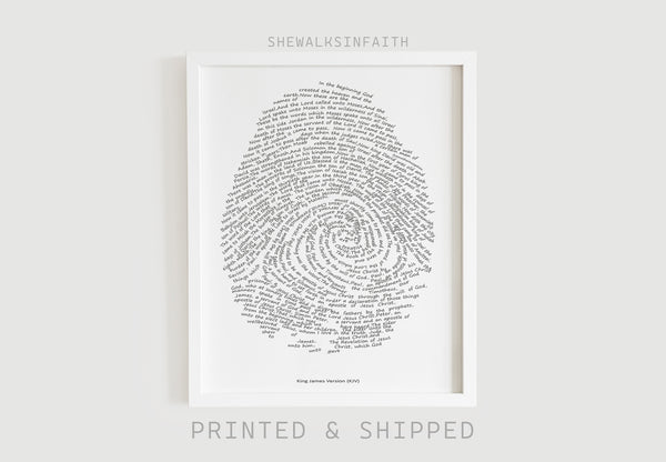 Fingerprint of Faith PHYSICAL PRINT